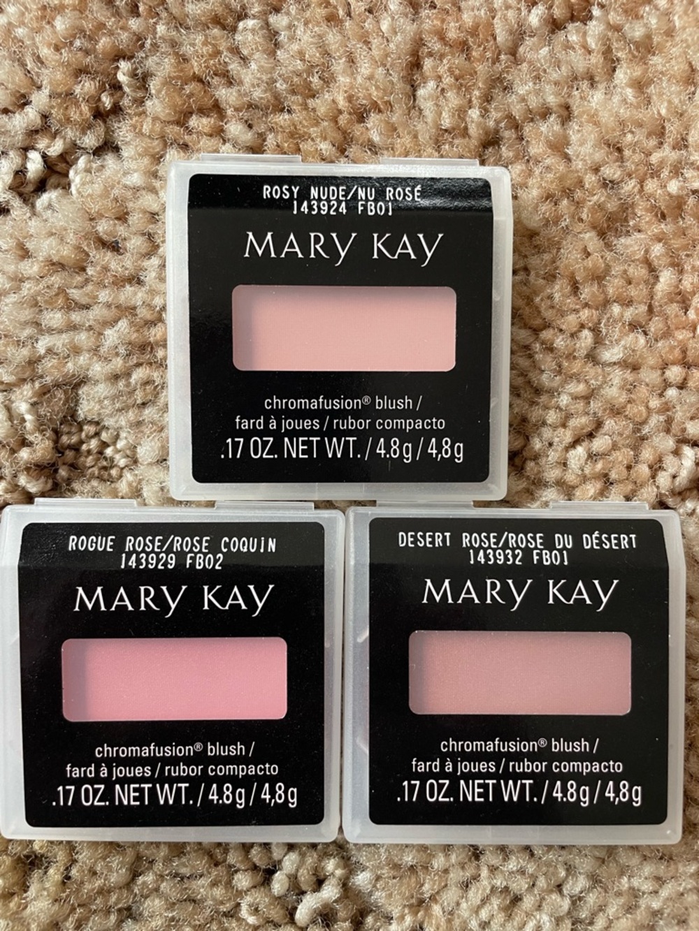 Mary Kay Blush Trio in Rosy Nude, Rogue Rose, Desert Rose (Pink)